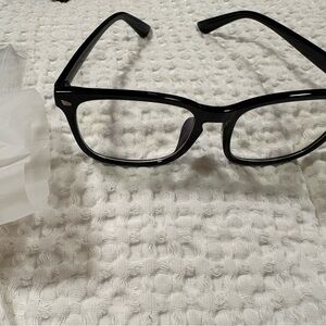 Classic Black Rectangle blue light reduction glasses new never used